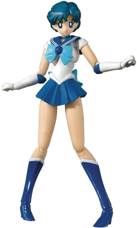 TAMASHII NATIONS Sconosciuto Bandai S.H. Figuarts Pretty Guardian Sailor Moon Sailor Mercury Action Figure, Multi-Colour, Standard - Image 1