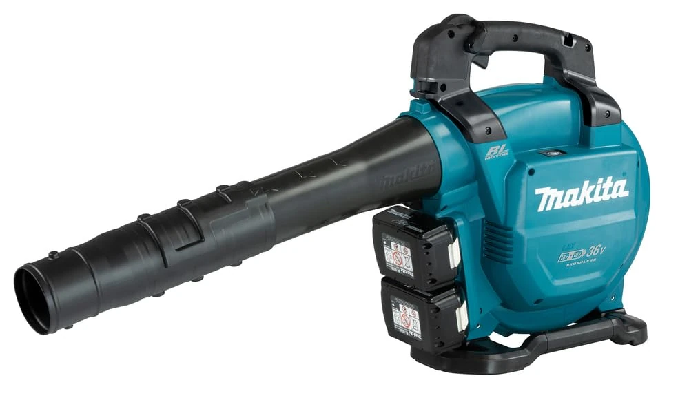 Makita DUB363PT2V Twin 18V (36V) Li-ion LXT Brushless Blower Complete with 2 x 5.0 Ah Batteries and Twin Port Charger