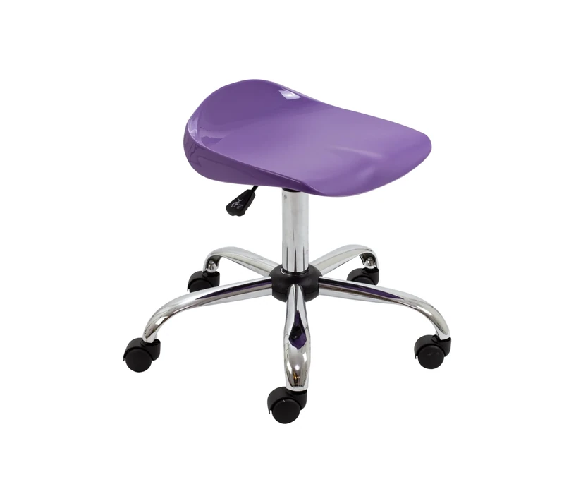 TC Group 11+ Years Purple Swivel Stool with Castors