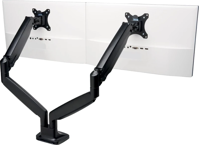 Kensington Monitor Arm with Vesa Mount - Monitor Arm for Two Screens with One-Touch Height Adjustable Settings, Dual Monitor Arm for Home Office, Monitor Mount with Gas Spring, Black (K59601WW)