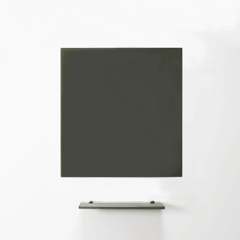MagniPlan Magnetic Glass Wipe Board for Office, Meeting Room, Classroom, Home Office, Playroom and Bedroom - 600mm x 450mm - Grey
