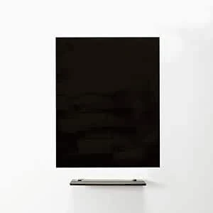 MagniPlan Magnetic Glass Wipe Board for Office, Meeting Room, Classroom, Home Office, Playroom and Bedroom - 900mm x 600mm - Black