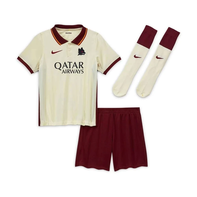 Nike Roma LK NK Brt Kit AW Football Set - Pale Ivory/Fossil/(Dark Team Red) (Full Sponsor), X-Large