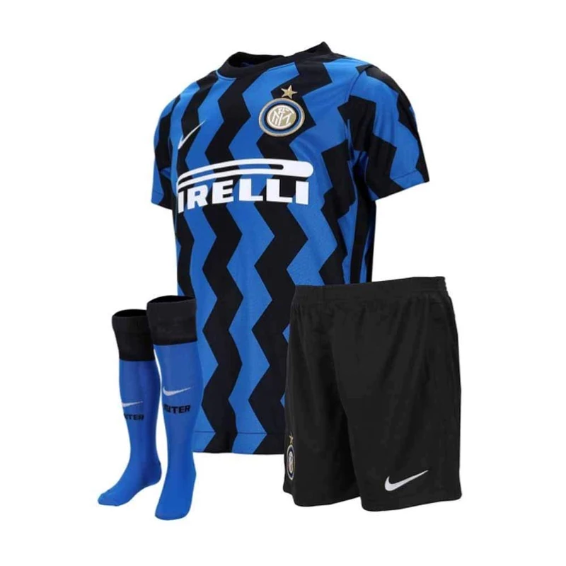 Nike INTER LK NK Brt Kit HM Football Set - Blue Spark/(White) (Full Sponsor), Large