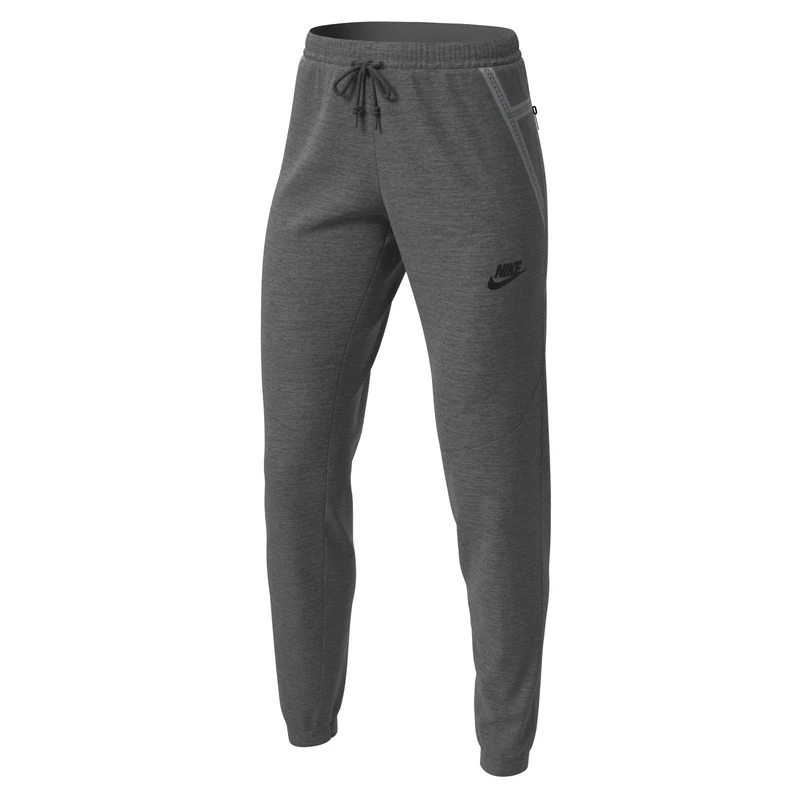Nike B NSW Tch FLC Pant Sport Trousers - Dark Grey Heather/(Black), Large