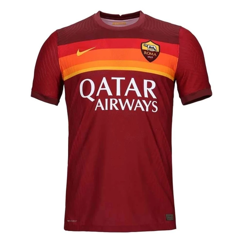 NIKE Roma M Vapor MTCH Jsy Ss HM T-Shirt - Team Crimson/Dark Team Red/(University Gold) (Full Sponsor), X-Large