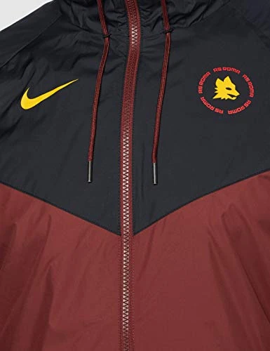 Nike Roma M Nsw WR WVN AUT Sport Jacket - Dark Team Red/Black/Dark Team Red/(University Gold) (No Sponsor), X-Large