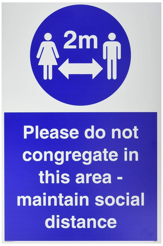 Please do not congregate in this area - maintain social distance