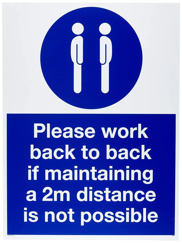 Please work back to back if maintaining 2m distance is not possible