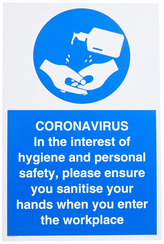 CORONAVIRUS In the interest of hygiene and personal safety, please ensure you sanitise your hands