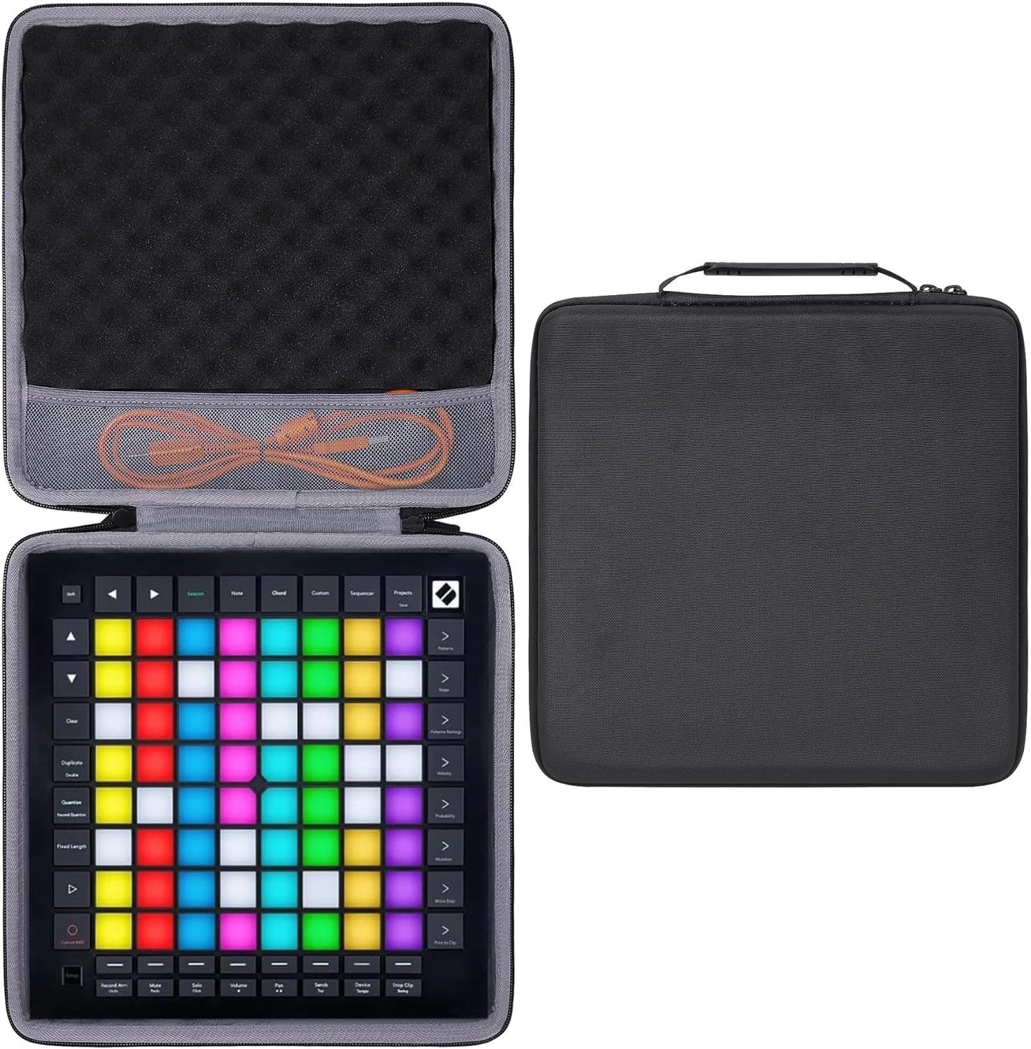 co2CREA Hard Travel Case for Novation Launchpad Pro MK3 MIDI 64 Grid Controller Ableton Live DJ Controller,Case Only