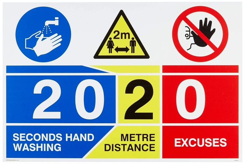 2020 20 seconds hand washing 2 metre distance 0 excuses