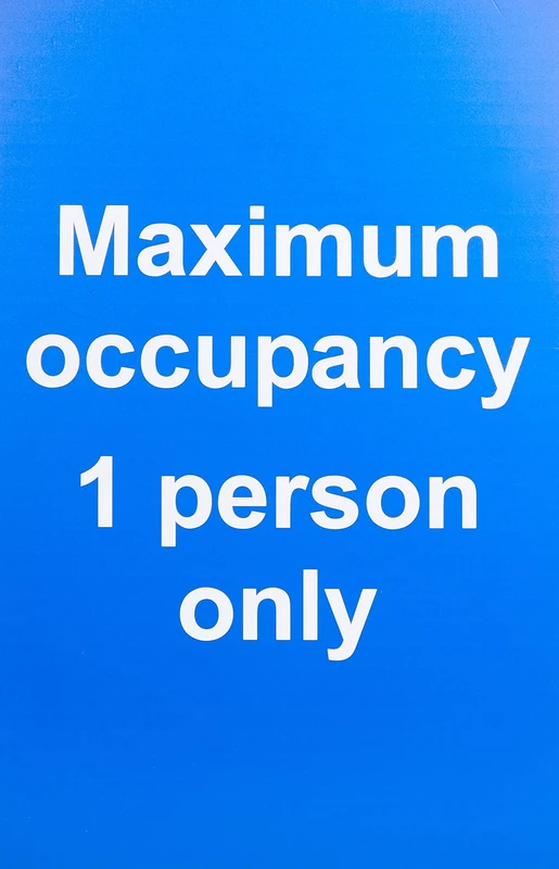 Maximum occupancy 1 person only