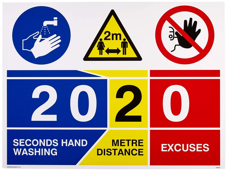 2020 20 seconds hand washing 2 metre distance 0 excuses