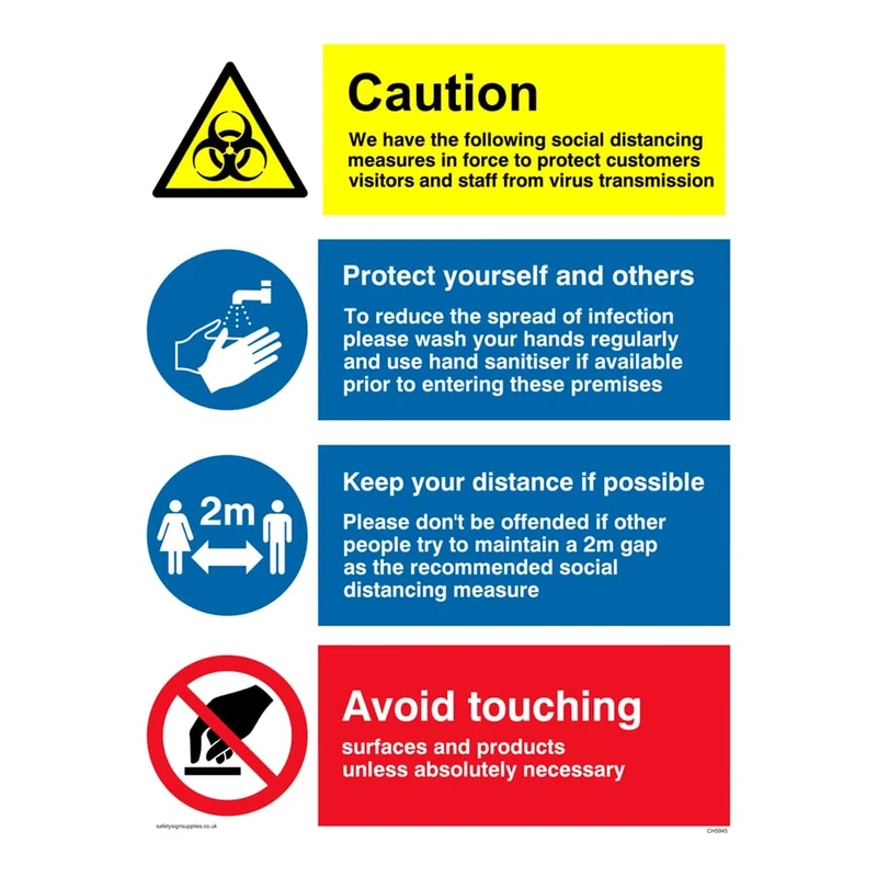 Social distancing measures for retail and business