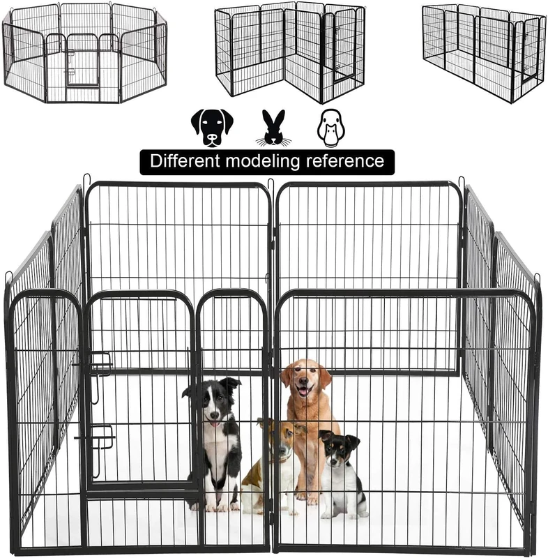 UNDERDOG Extra Heavy Duty Puppy Play Pen 8 x Panel Playpen Indoor/Outdoor Dog/Puppy Whelping Pen Pens (Small)