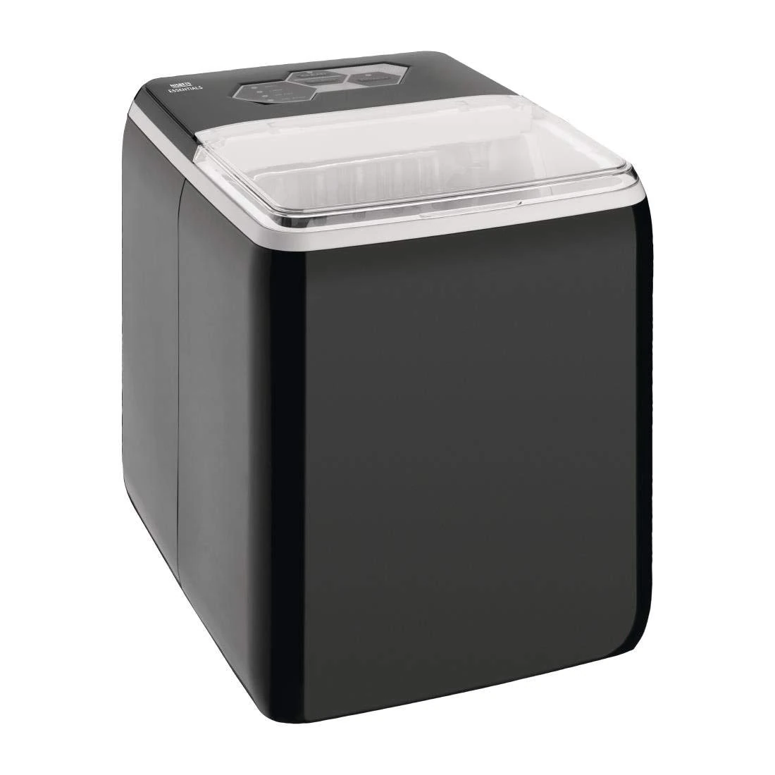 Nisbets Essentials Countertop Ice Maker 20kg Output - Auto-Cleaning, 2 Ice Sizes, Scoop Included DC439
