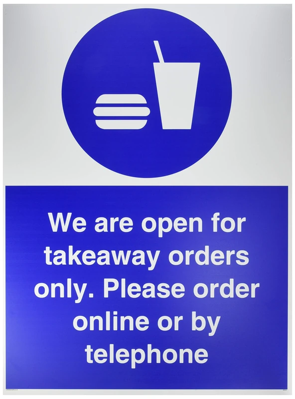We are open for takeaway orders only. Please order online or by telephone