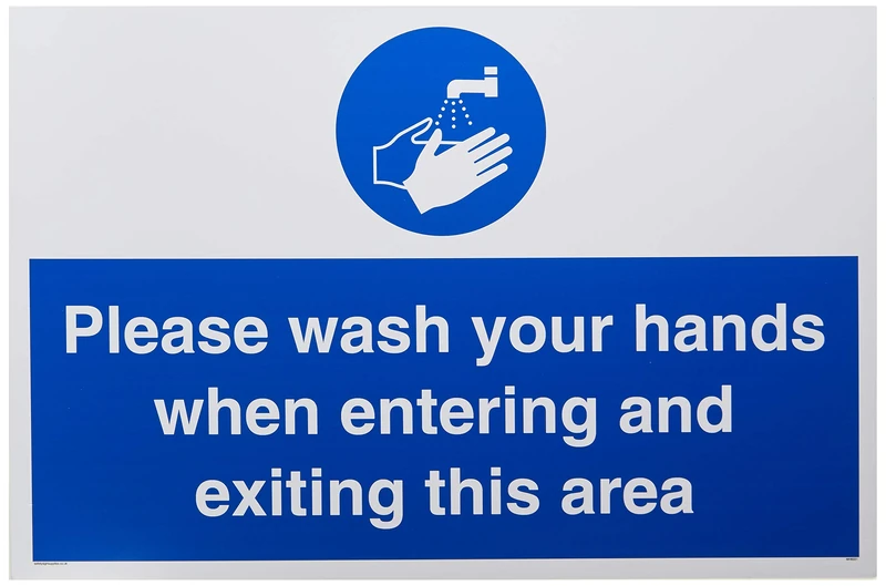Please wash your hands when entering and exiting this area
