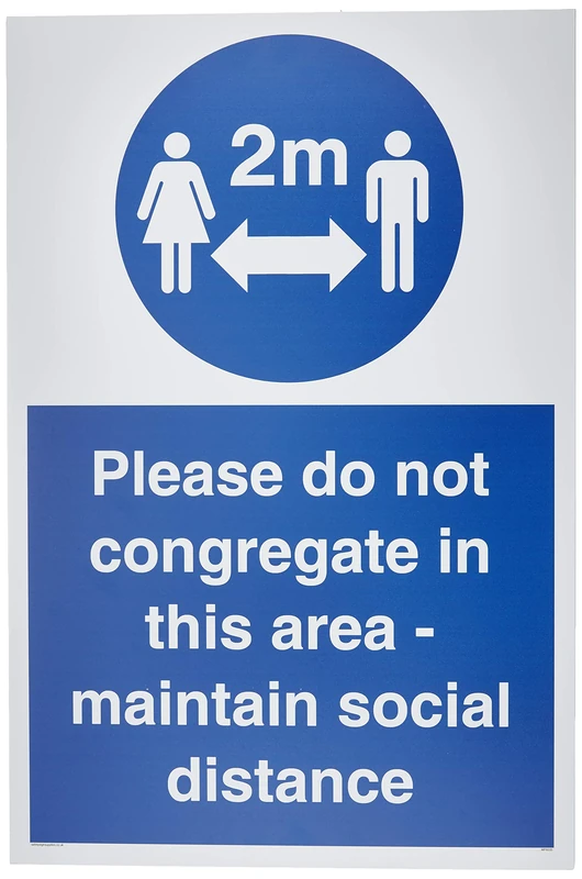 Please do not congregate in this area - maintain social distance