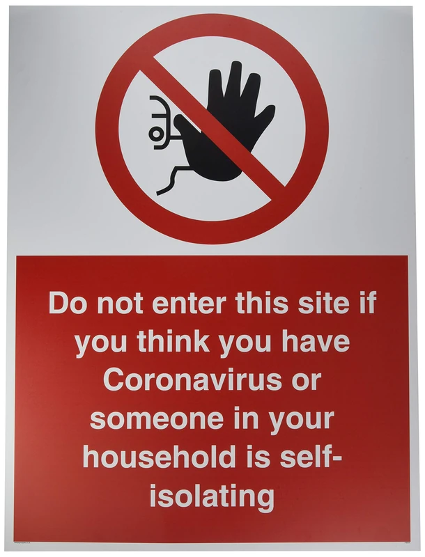 Do not enter this site if you think you have Coronavirus or someone in your household is self-isolat