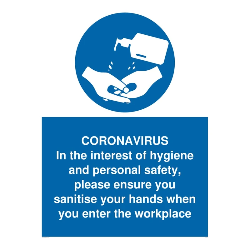 CORONAVIRUS In the interest of hygiene and personal safety, please ensure you sanitise your hands - Image 1