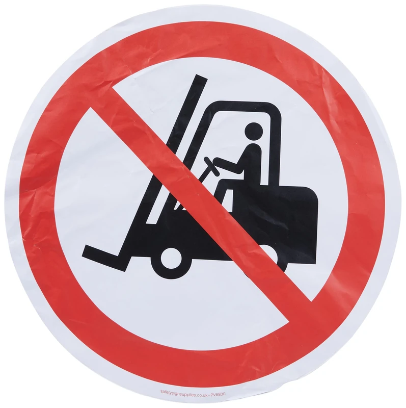No fork lifts floor graphic