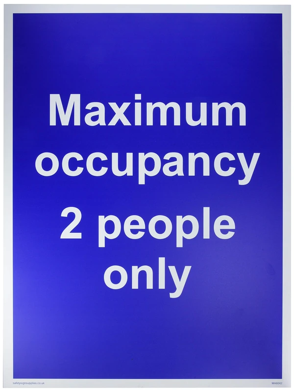 Maximum occupancy 2 people only