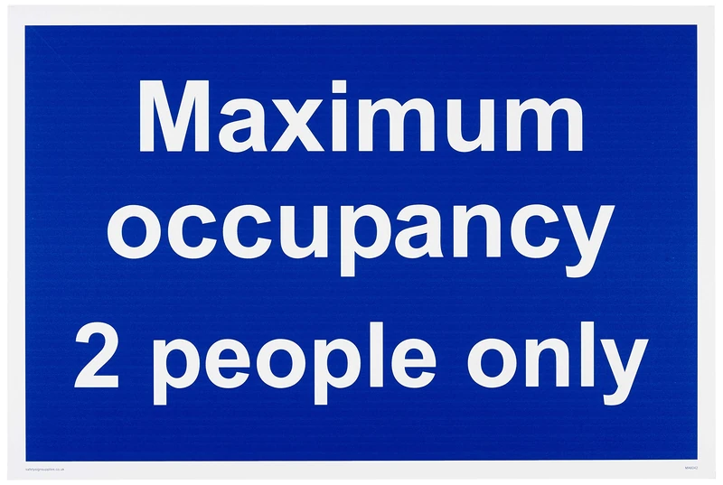 Maximum occupancy 2 people only