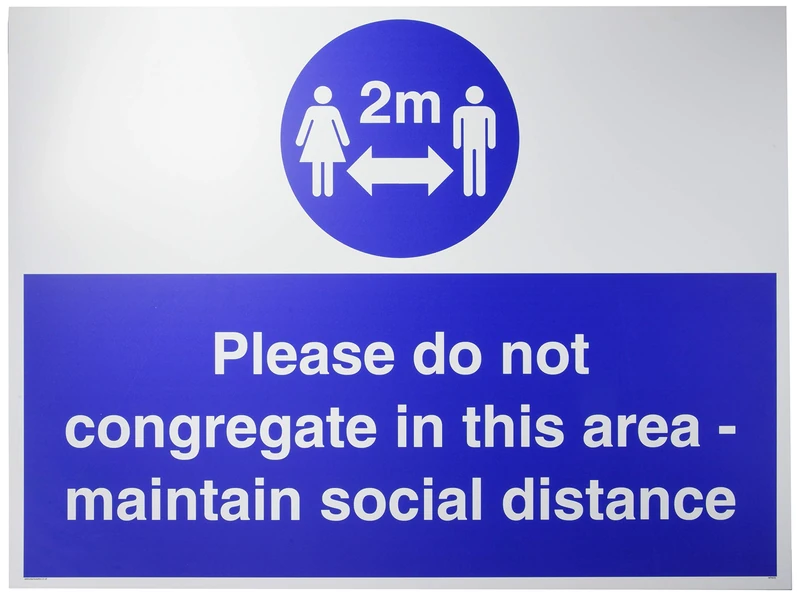 Please do not congregate in this area - maintain social distance