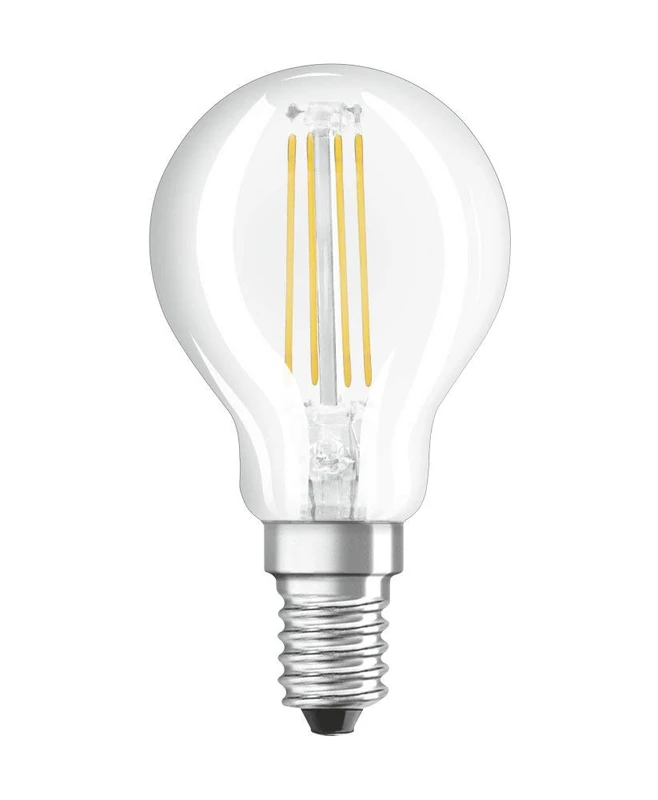 OSRAM Pack of 10 x LED lamp | Base: E14 | Warm White | 2700 K | 4 W | Replacement for 40W | Clear | LED Retrofit Classic P