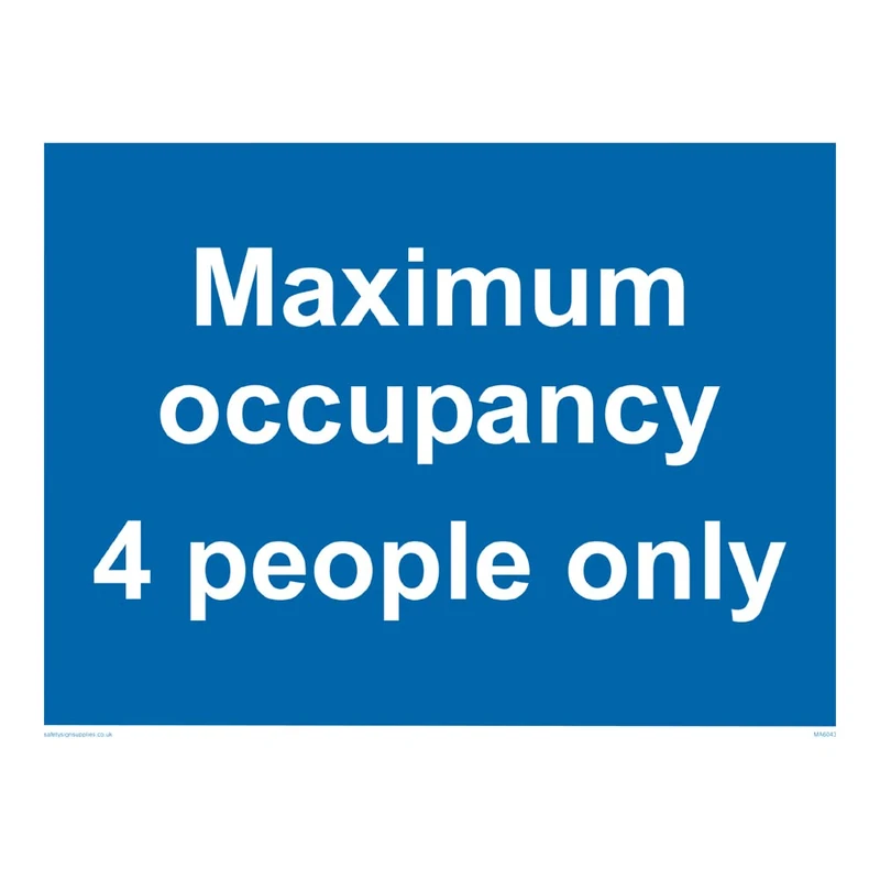 Maximum occupancy 4 people only