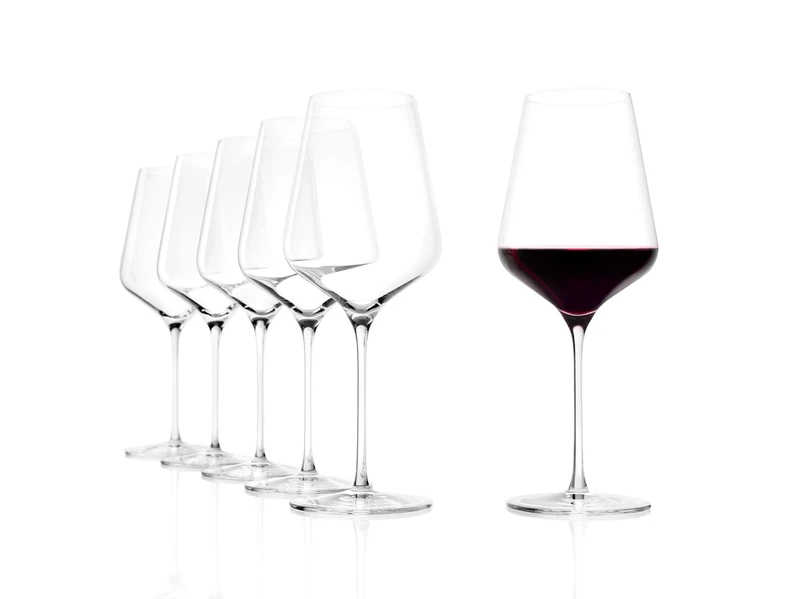 Stölzle Lausitz Bordeaux Goblet Starlight 675 ml I Red Wine Glasses Set of 6 I Wine Glasses Dishwasher Safe I Highly Functional Wine Goblets