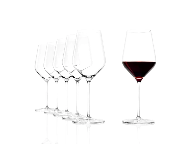 Stölzle Lausitz Red Wine Goblet Starlight 510 ml I Red Wine Glasses Set of 6 I Wine Glasses Dishwasher Safe I Highly Functional Wine Goblets