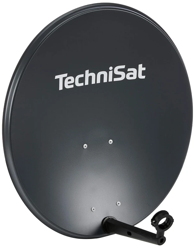 TechniSat TECHNITENNE 70 Satellite Dish (70 cm Digital Satellite System, Antenna with Mast Bracket, Prepared for Mounting a 40 mm LNB) Anthracite