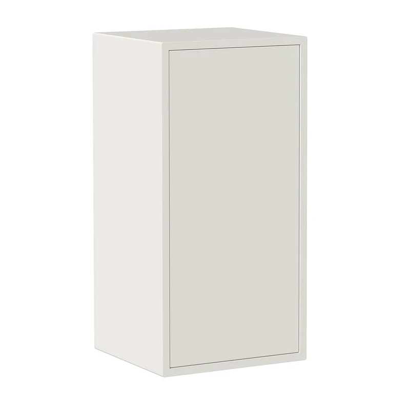 Iconic Home Wall Cube 1 Shelf with Pressure Opening Door Modern 37,5x35xh75 cm Bianco