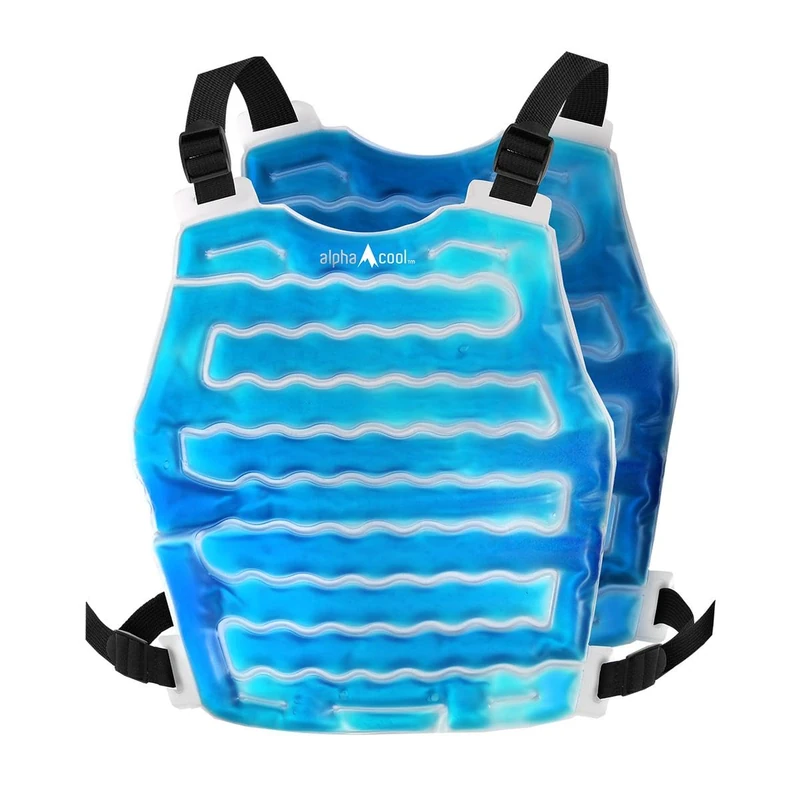 Alphacool Original Cooling Ice Vest for Men and Women - Reusable Flexible With Adjustable Straps - One Size for Hot Weather Outdoor Working, Blue
