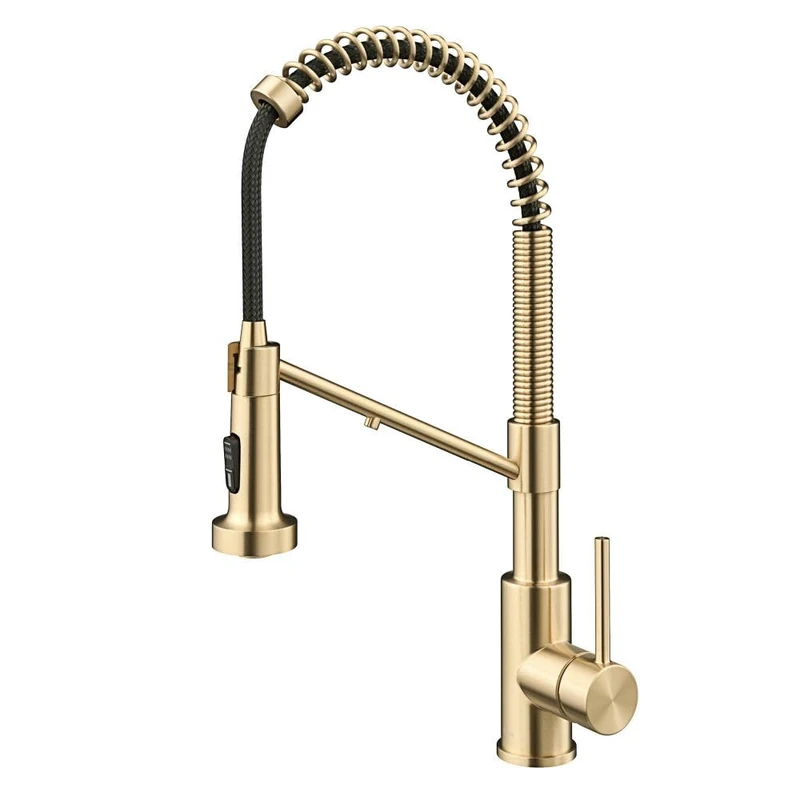 Kraus KFF-1610SFACB Bolden 2-in-1 Commercial Style Pull-Down Single Handle Filter Kitchen Faucet for Reverse Osmosis or Water Filtration System, Spot Free Antique Champagne Bronze - Image 1