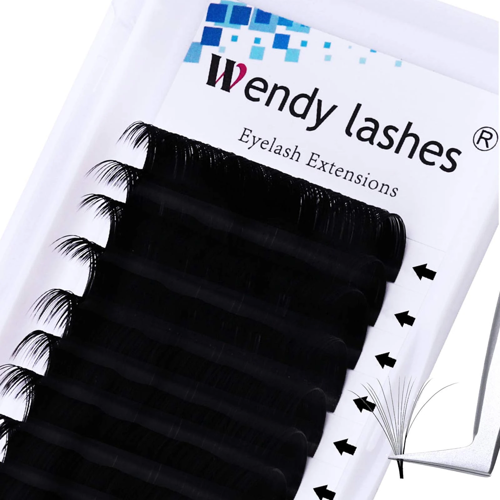 Easy Fan Lashes, D Curl 0.10mm 10mm Self Fanning Lashes Extension Easy Fan Volume Lashes 3D 5D 8D Easy Fan Russian Lashes Individual Eyelash Extensions(KH-0.10-D-10)