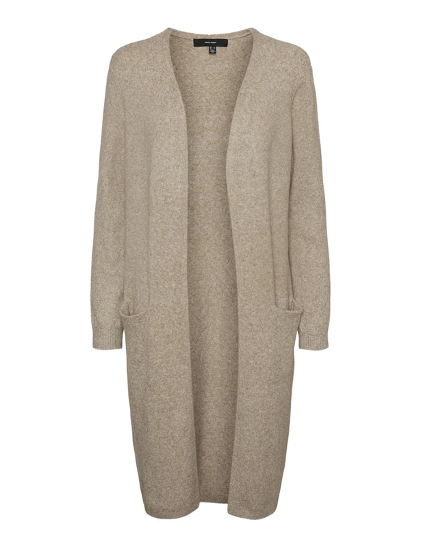 Vero Moda Womens Vmdoffy Long Open Cardigan Ga Noos Pullover Sweater, Sepia Tint, XL UK