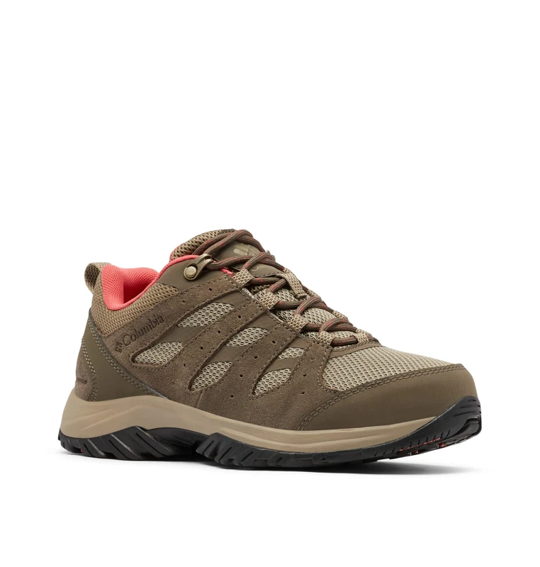 Columbia Women's Redmond 3 WP waterproof low rise hiking shoes, Brown (Pebble x Red Coral), 5.5 UK