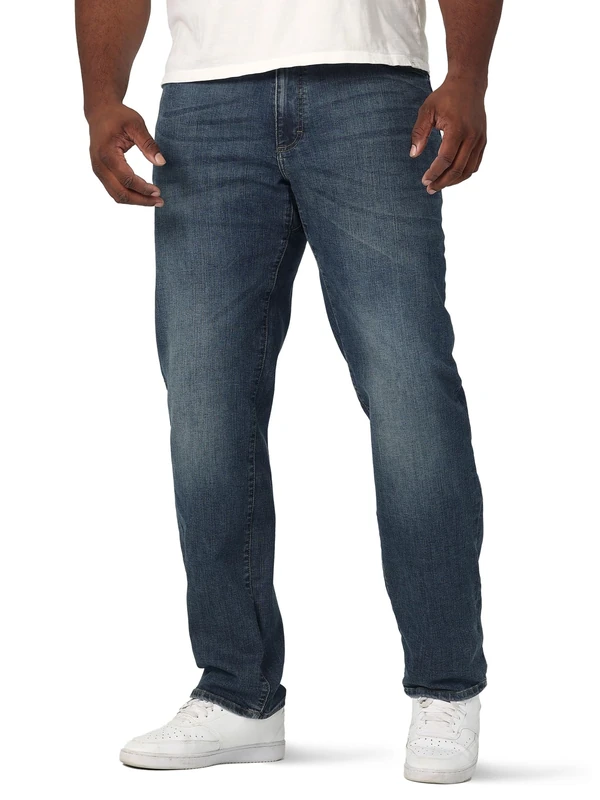 Lee Men's Big & Tall Extreme Motion Relaxed Straight Jean, Maddox, 46W x 30L