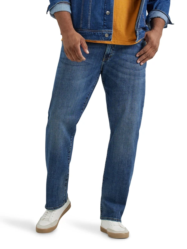 Lee Men's Big & Tall Extreme Motion Relaxed Straight Jean, Maddox, 36W x 36L