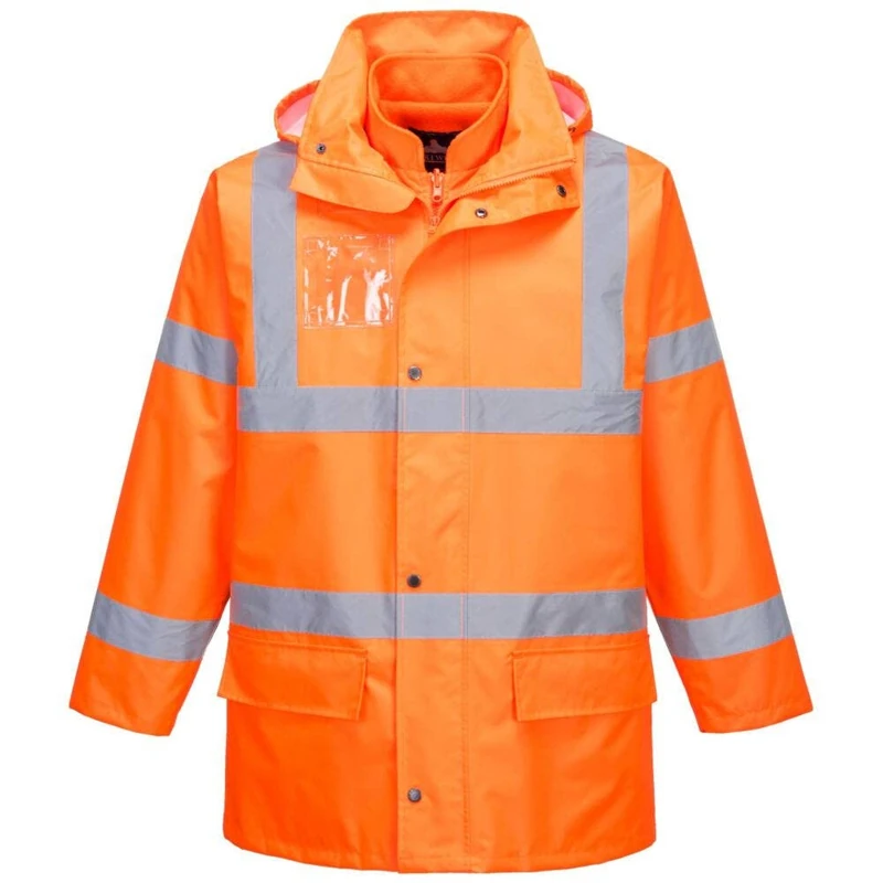 Portwest S765 Hi-Vis 5-in-1 Essential Jacket Long Sleeve Inner Chest Pocket