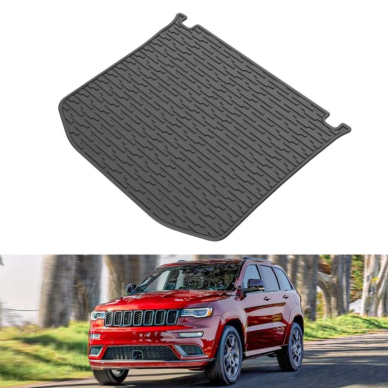 Cargo Mat Compatible with Grand Cherokee 2011-2021 & Grand Cherokee WK 2022, All Weather Protection Cargo Liners Trunk Mats Vehicle Carpet Heavy Duty Waterproof Odorless Durable Black