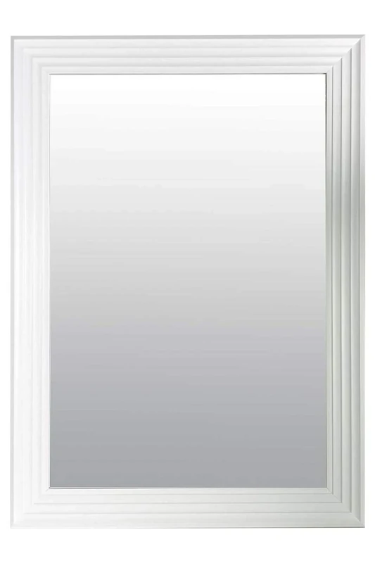 MirrorOutlet Modern White Wall Mirror - Large Size, Rectangular Decorative For Lounge, Dining Room, Bathroom Bedroom, and More - 3ft6X2ft6 1060X756mm (31mm deep), LG515