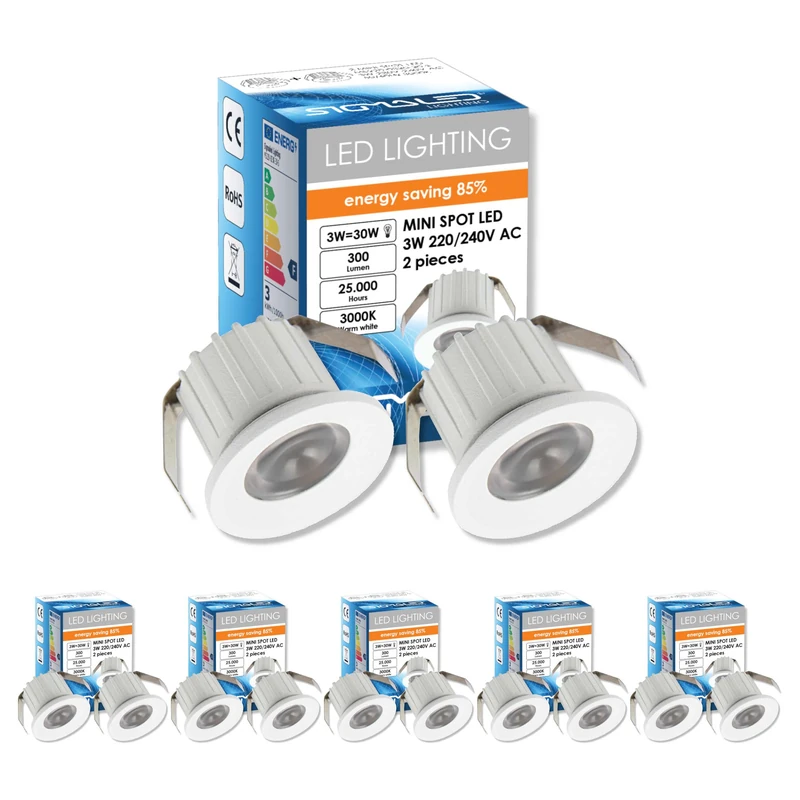Sigmaled lighting Mini Spot LED 3W 3W Warm White 10
