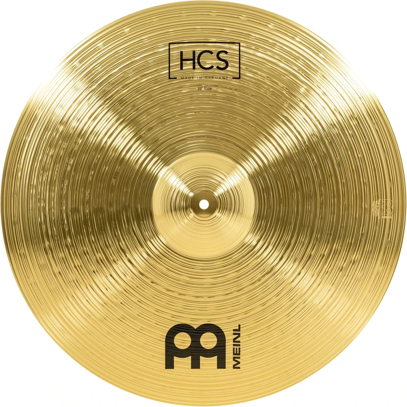 Meinl Cymbals HCS Ride Cymbal 22 inch (Video) for Drum Set (55,88cm) Traditional Finish Brass, Made in Germany (HCS22R)