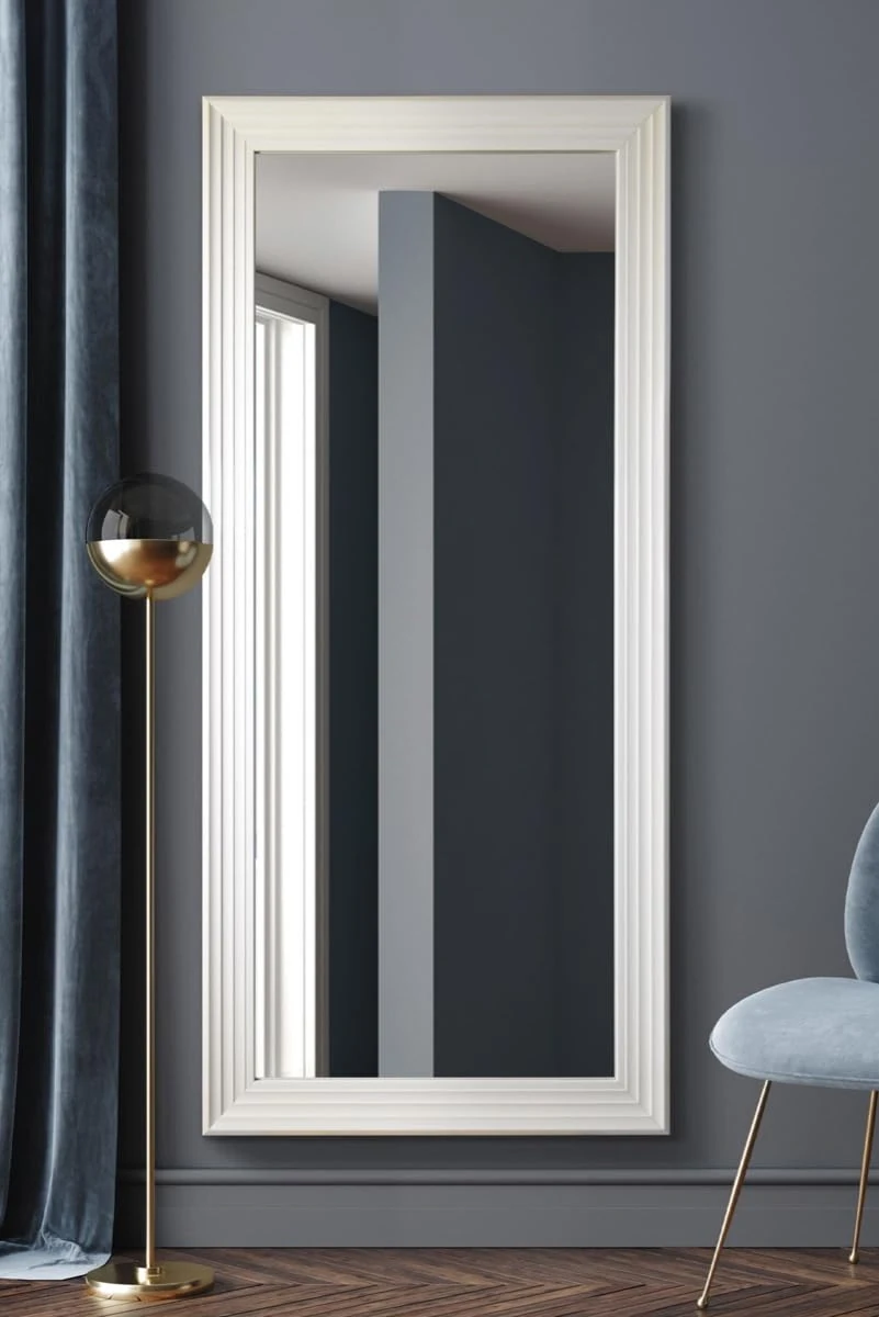 MirrorOutlet New Champagne Gold + Black Detailed Aztec Design Wall Mirror 102 x 71 CM 3ft4 x 2ft4, White