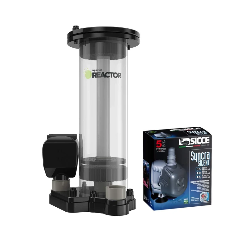 iQuatics Phosphate Media Reactor with Unique Fluidising Plate, Reactor + Pump